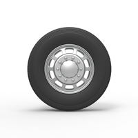 Front custom wheel of semi truck Version 3 Scale 1:25 - Thumbnail 5