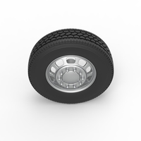 Front custom wheel of semi truck Version 3 Scale 1:25 - Thumbnail 6