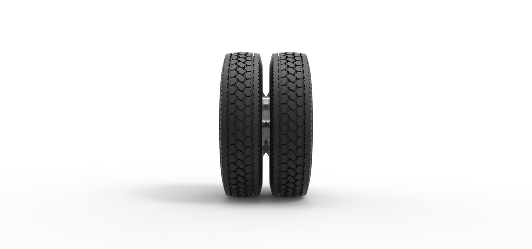 Rear custom wheel of semi truck Version 3 Scale 1:25 3D Print 520659