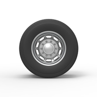 Rear custom wheel of semi truck Version 3 Scale 1:25 - Thumbnail 5