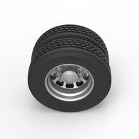 Rear custom wheel of semi truck Version 3 Scale 1:25 - Thumbnail 6