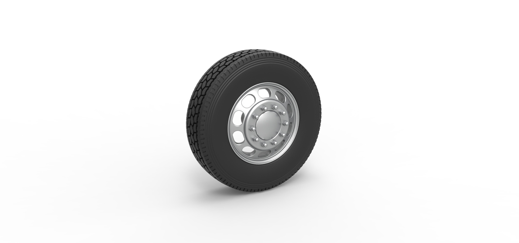 Front custom wheel of semi truck Version 4 Scale 1:25 3D Print 520668