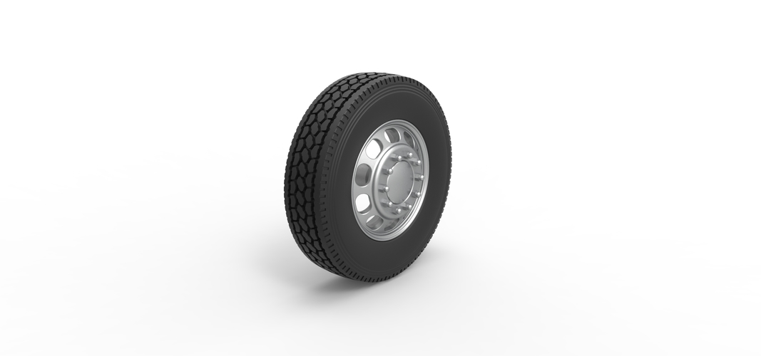 Front custom wheel of semi truck Version 4 Scale 1:25 3D Print 520669