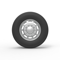 Front custom wheel of semi truck Version 4 Scale 1:25 - Thumbnail 5