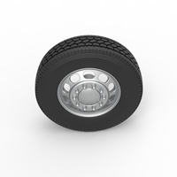 Front custom wheel of semi truck Version 4 Scale 1:25 - Thumbnail 6