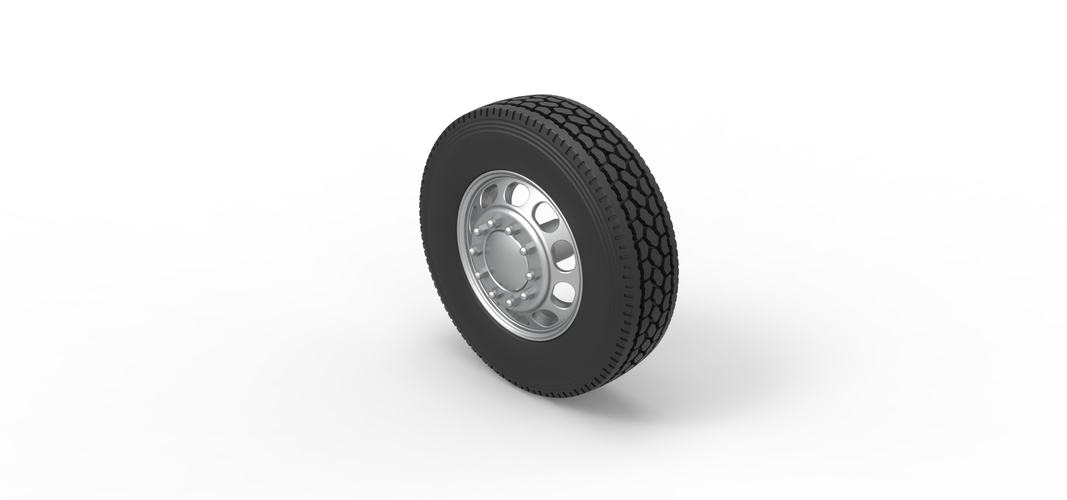 Front custom wheel of semi truck Version 4 Scale 1:25 3D Print 520674