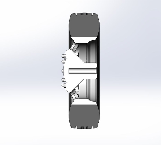 Front custom wheel of semi truck Version 4 Scale 1:25 3D Print 520678