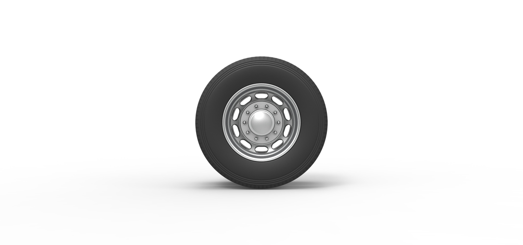 Rear custom wheel of semi truck Version 4 Scale 1:25 3D Print 520683