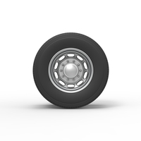Rear custom wheel of semi truck Version 4 Scale 1:25 - Thumbnail 5