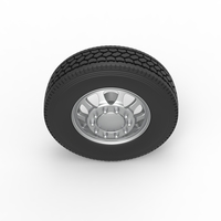 Front custom wheel of semi truck Version 5 Scale 1:25 - Thumbnail 6