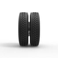 Rear custom wheel of semi truck Version 5 Scale 1:25 - Thumbnail 4