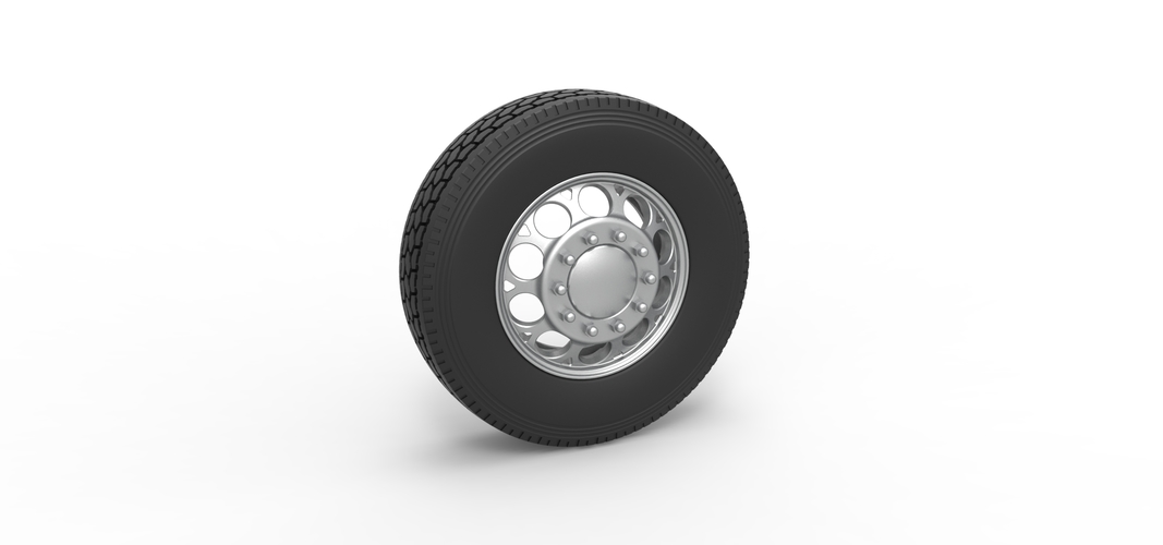 Front custom wheel of semi truck Version 6 Scale 1:25 3D Print 520712