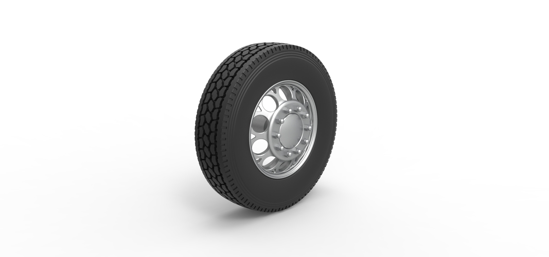 Front custom wheel of semi truck Version 6 Scale 1:25 3D Print 520713