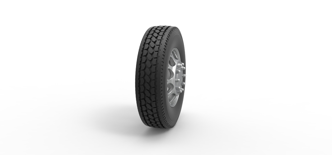 Front custom wheel of semi truck Version 6 Scale 1:25 3D Print 520714