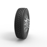 Front custom wheel of semi truck Version 6 Scale 1:25 - Thumbnail 3