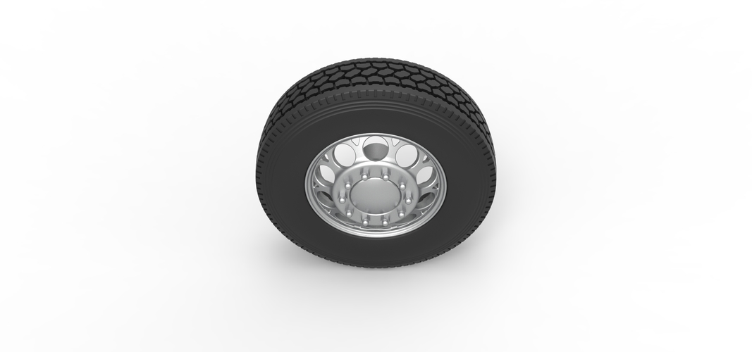 Front custom wheel of semi truck Version 6 Scale 1:25 3D Print 520717