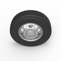 Front custom wheel of semi truck Version 6 Scale 1:25 - Thumbnail 6