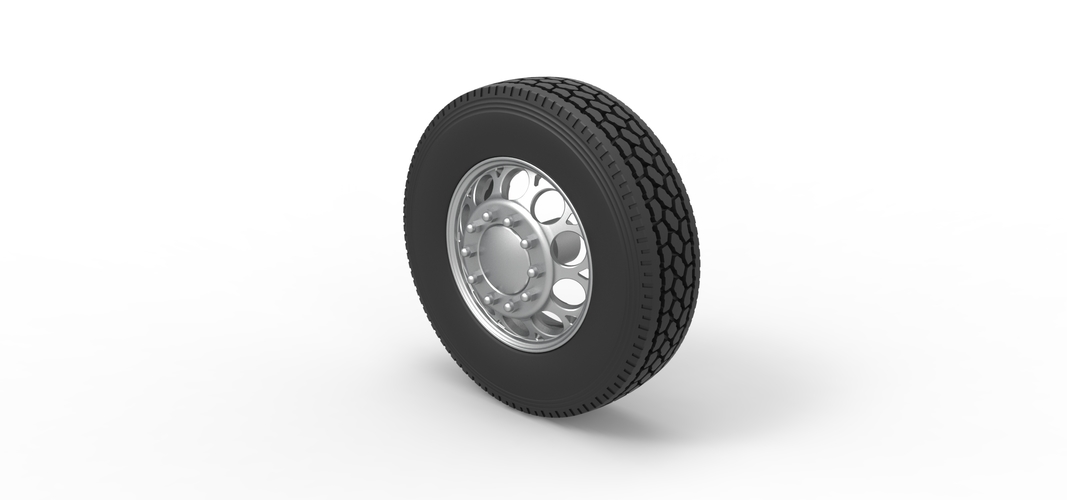 Front custom wheel of semi truck Version 6 Scale 1:25 3D Print 520718