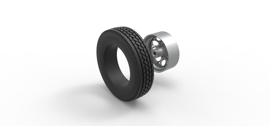 Front custom wheel of semi truck Version 6 Scale 1:25 3D Print 520721