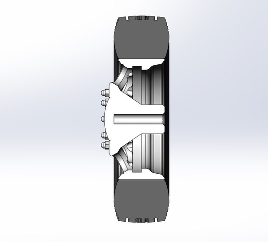 Front custom wheel of semi truck Version 6 Scale 1:25 3D Print 520722
