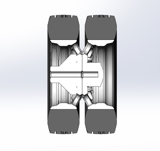 Rear custom wheel of semi truck Version 6 Scale 1:25 3D Print 520733