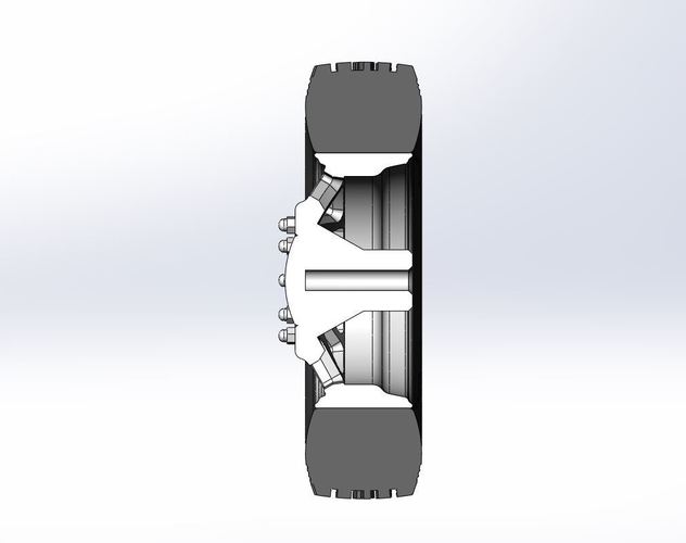 Front custom wheel of semi truck Version 7 Scale 1:25 3D Print 520743