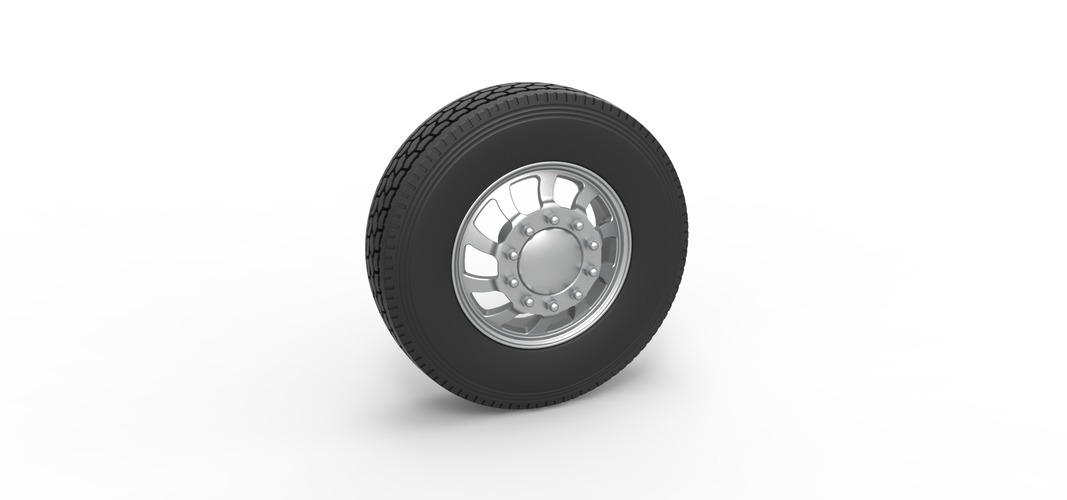 Front custom wheel of semi truck Version 8 Scale 1:25 3D Print 520755