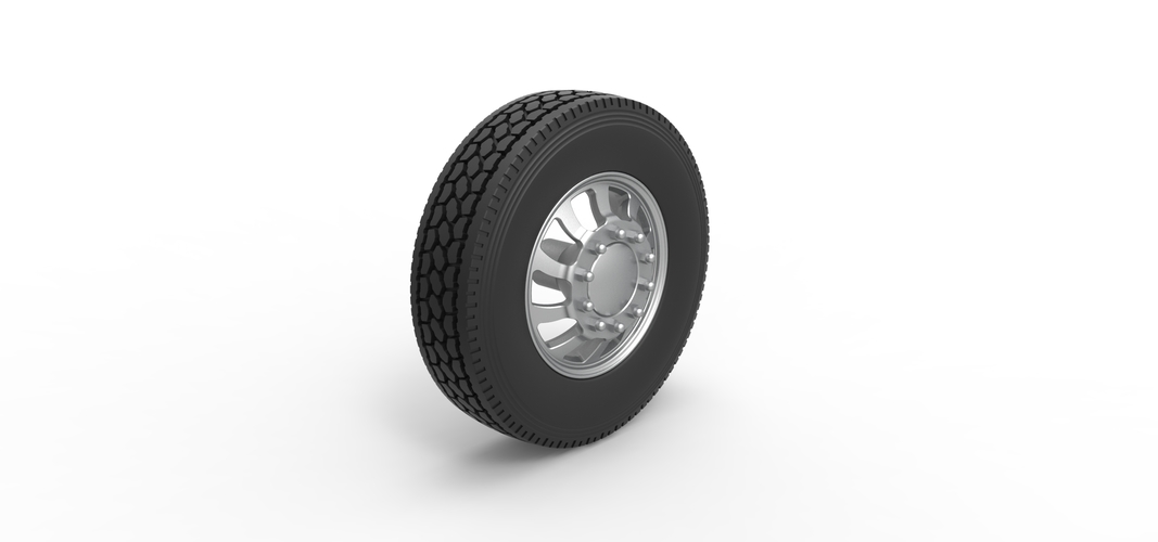 Front custom wheel of semi truck Version 8 Scale 1:25 3D Print 520756