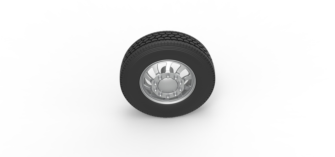 Front custom wheel of semi truck Version 8 Scale 1:25 3D Print 520760