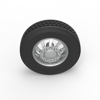 Front custom wheel of semi truck Version 8 Scale 1:25 - Thumbnail 6