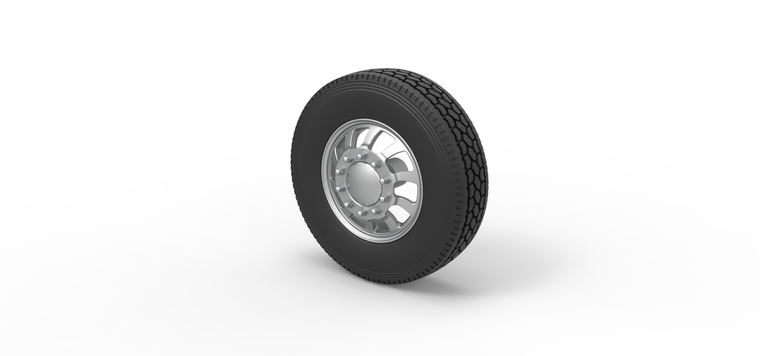 Front custom wheel of semi truck Version 8 Scale 1:25 3D Print 520761