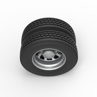 Rear custom wheel of semi truck Version 8 Scale 1:25 - Thumbnail 6