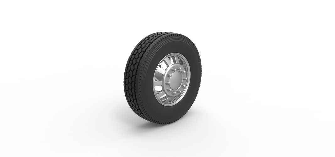 Front custom wheel of semi truck Version 9 Scale 1:25 3D Print 520778