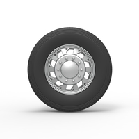 Front custom wheel of semi truck Version 9 Scale 1:25 - Thumbnail 5