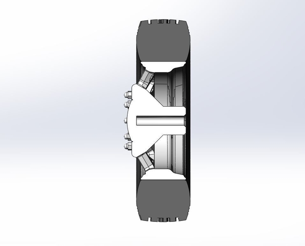 Front custom wheel of semi truck Version 9 Scale 1:25 3D Print 520787