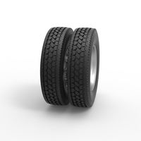 Rear custom wheel of semi truck Version 9 Scale 1:25 - Thumbnail 3