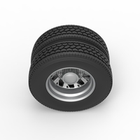 Rear custom wheel of semi truck Version 9 Scale 1:25 - Thumbnail 6