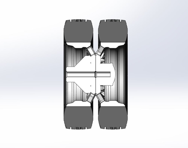 Rear custom wheel of semi truck Version 9 Scale 1:25 3D Print 520798