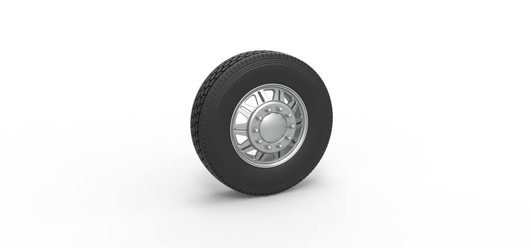 Front custom wheel of semi truck Version 10 Scale 1:25 3D Print 520799