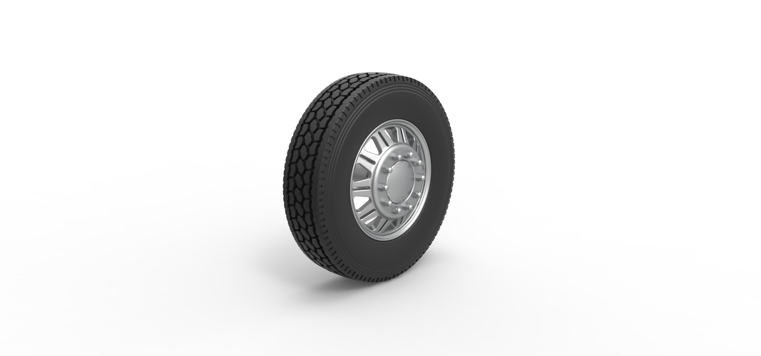 Front custom wheel of semi truck Version 10 Scale 1:25 3D Print 520800