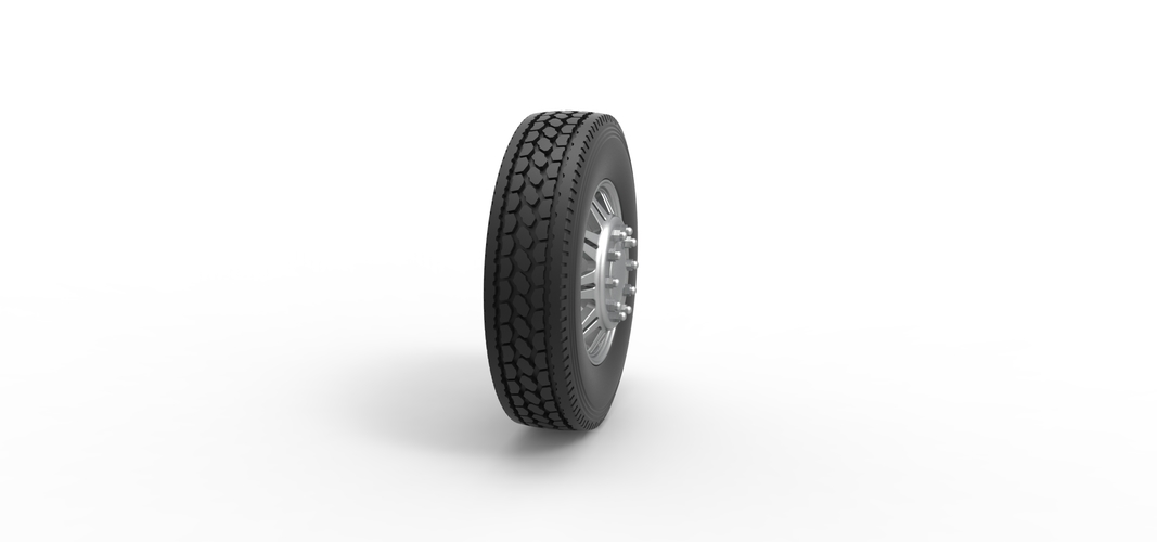 Front custom wheel of semi truck Version 10 Scale 1:25 3D Print 520801