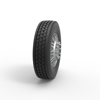 Front custom wheel of semi truck Version 10 Scale 1:25 - Thumbnail 3