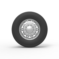 Front custom wheel of semi truck Version 10 Scale 1:25 - Thumbnail 5