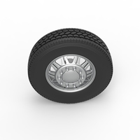 Front custom wheel of semi truck Version 10 Scale 1:25 - Thumbnail 6