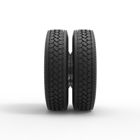 Rear custom wheel of semi truck Version 10 Scale 1:25 - Thumbnail 4