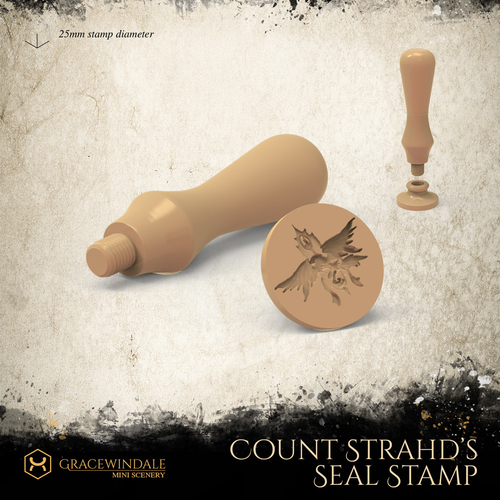 Count Strahd’s Wax Seal Stamp 3D Print 520824