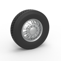 Front custom wheel of semi truck Version 11 Scale 1:25 - Thumbnail 1