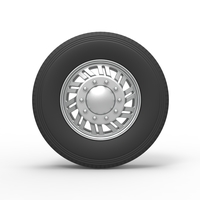 Front custom wheel of semi truck Version 11 Scale 1:25 - Thumbnail 5