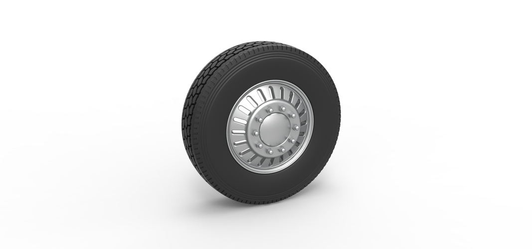 Front custom wheel of semi truck Version 12 Scale 1:25 3D Print 520850