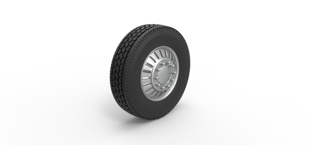 Front custom wheel of semi truck Version 12 Scale 1:25 3D Print 520851